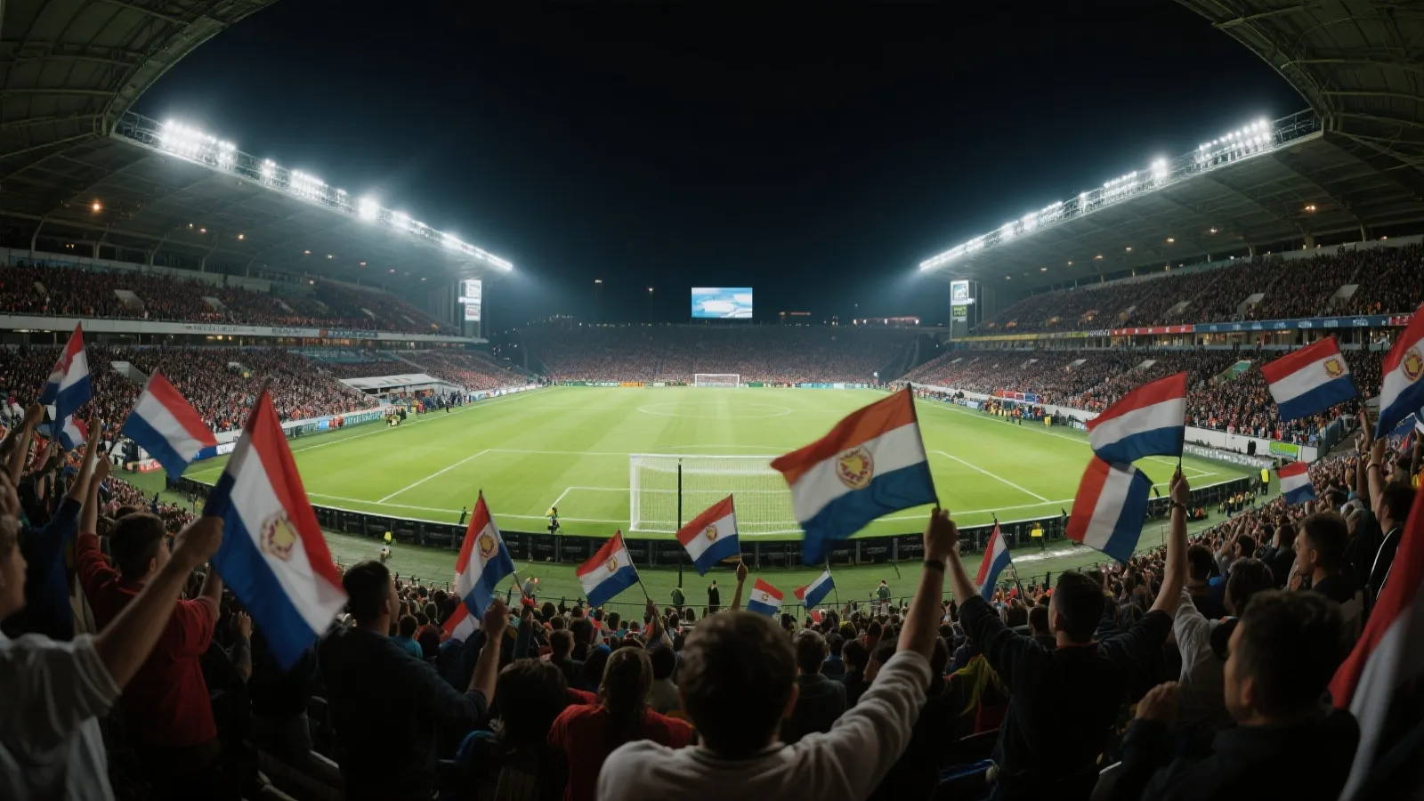 世界杯体育场夜景